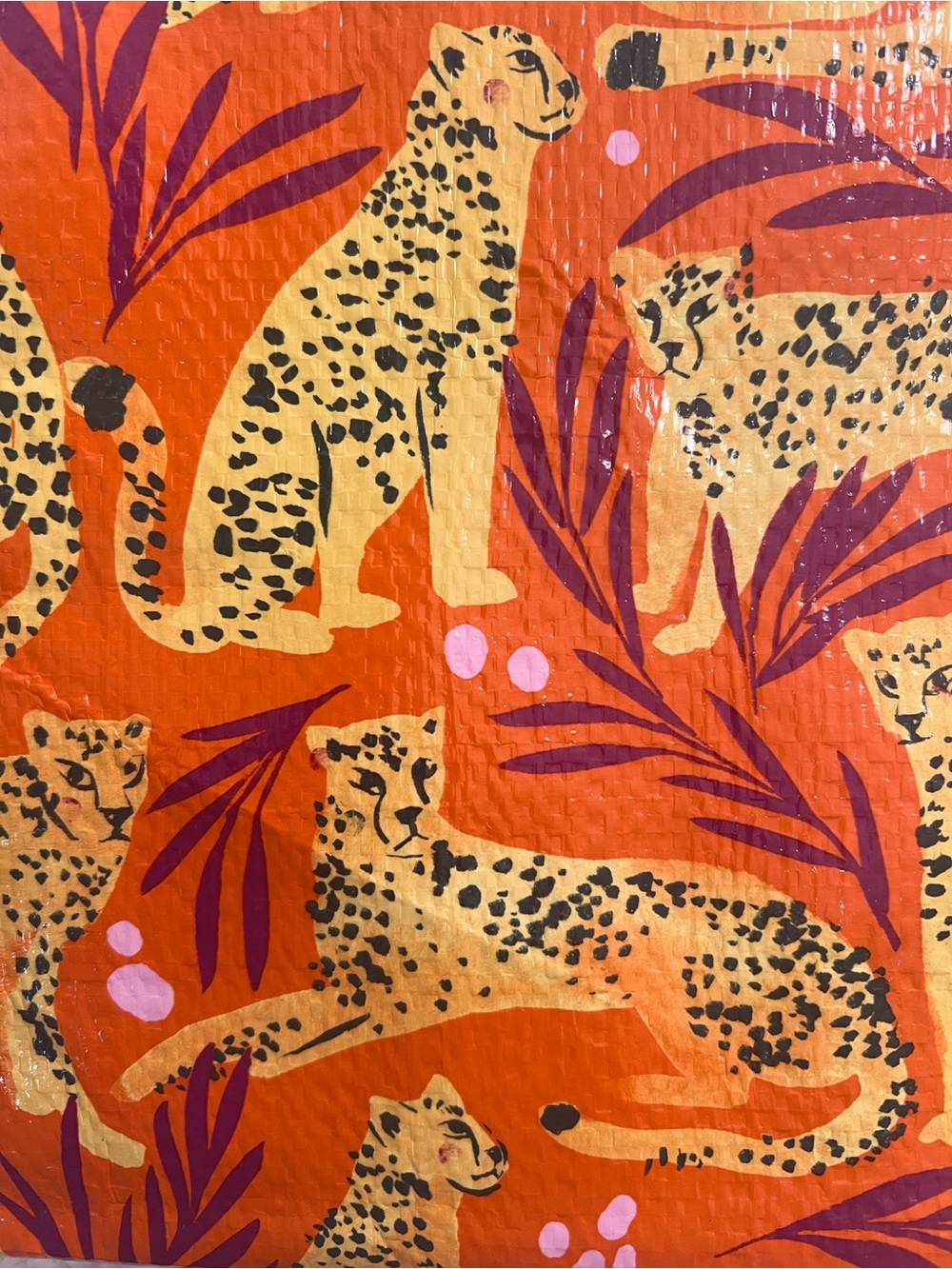 Blue Q Orange Leopard Print Zip Pouch - Picture 4 of 5